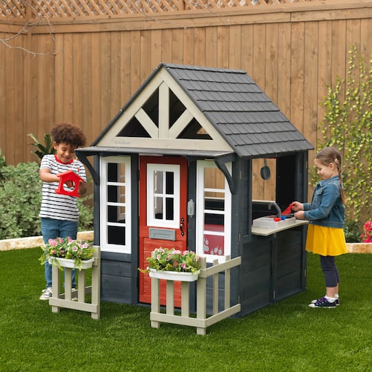 KidKraft Navy Wooden Riverscape Playhouse Set